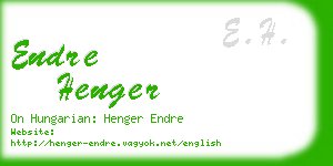 endre henger business card